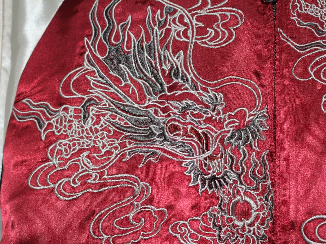 雅結 마사유 흑룡자수 스카쟌 L 상품이미지3