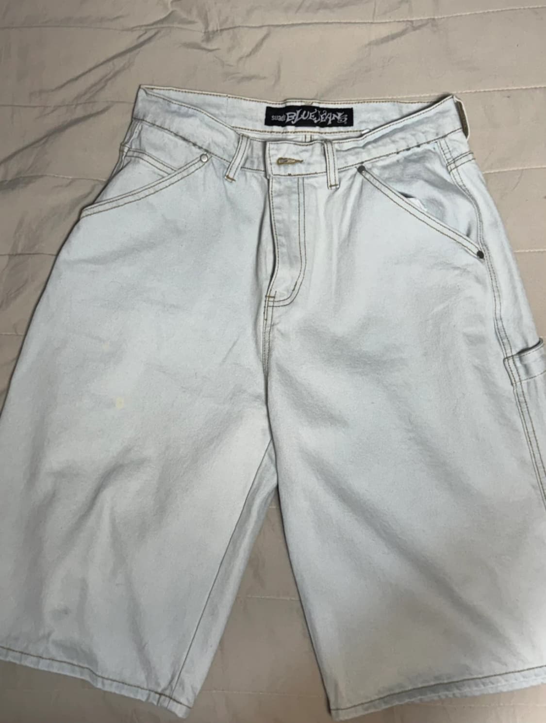 스웨이드 데님 버뮤다 팬츠 상품이미지1