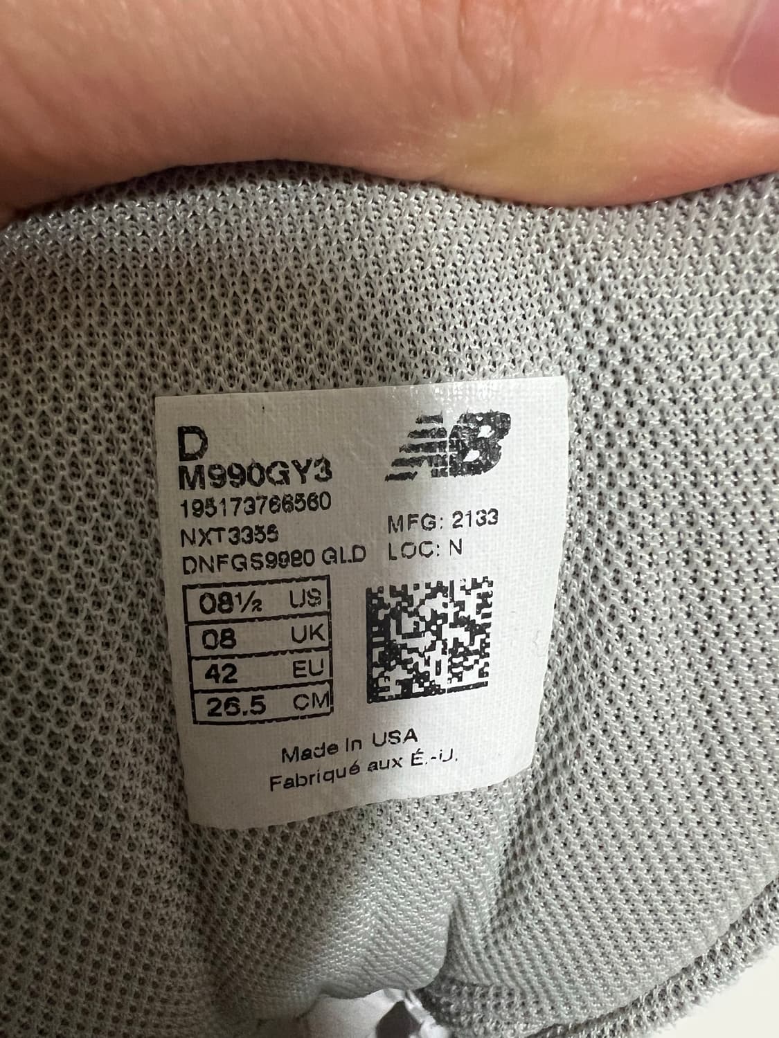 뉴발란스 990v3 265 팝니다 상품이미지7