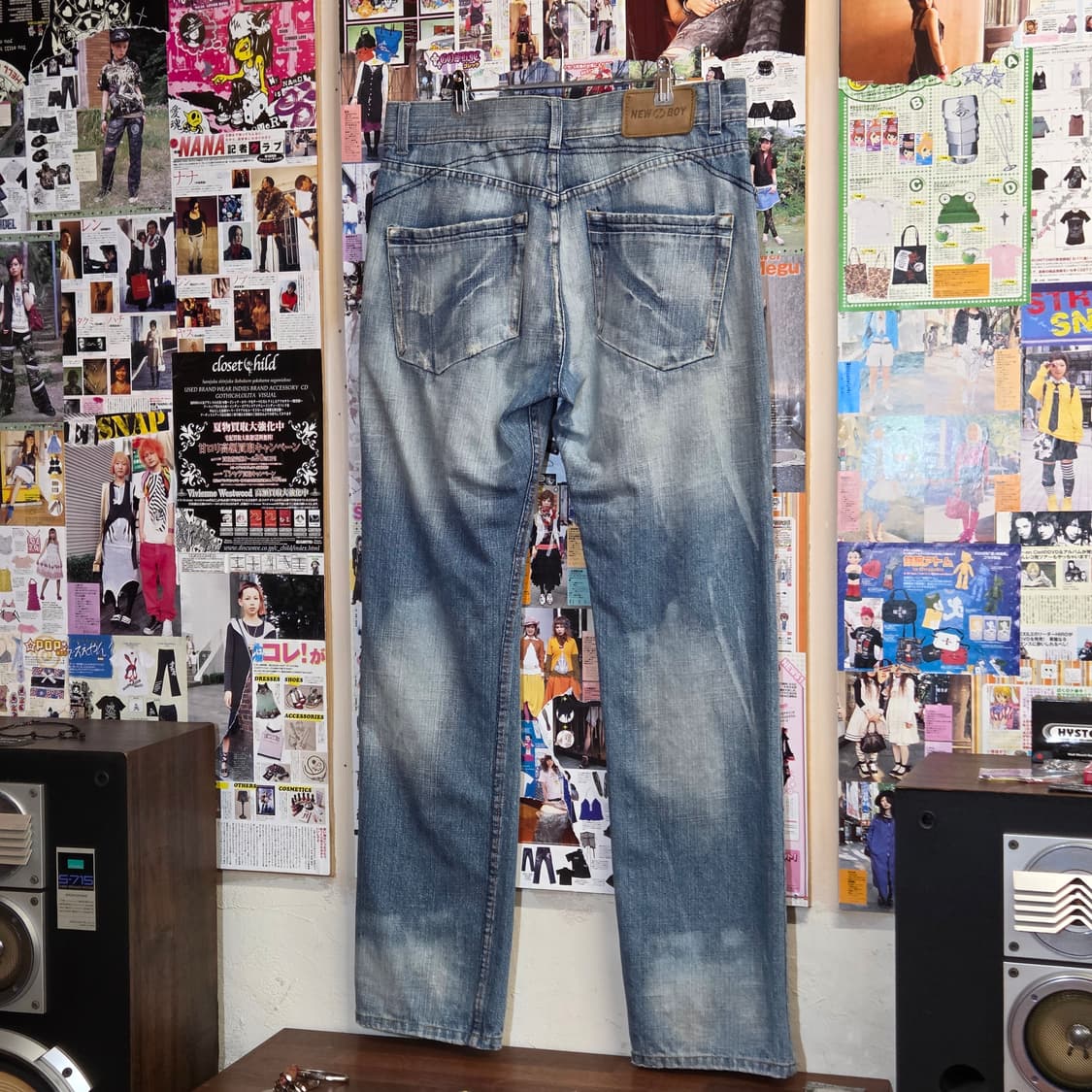 연청 워싱 버튼플라이 스트레이트 데님 팬츠 상품이미지5