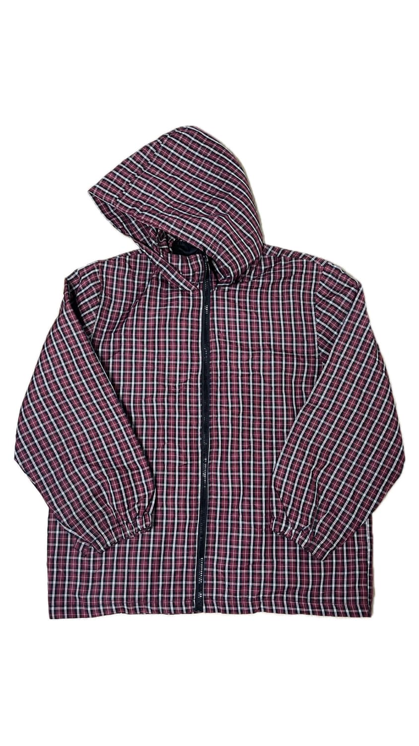 타탄 레드 체크 바람막이 자켓 상품이미지6