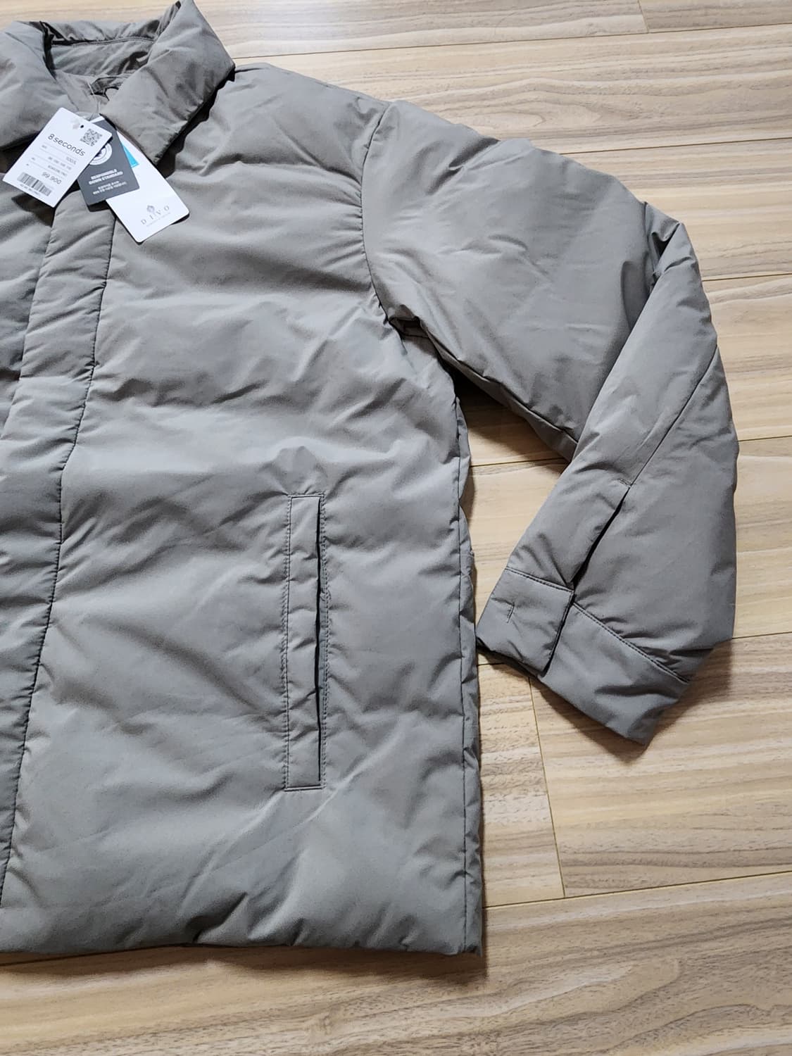 에잇세컨즈심리스경량패딩덕다운점퍼자켓그레이 상품이미지2