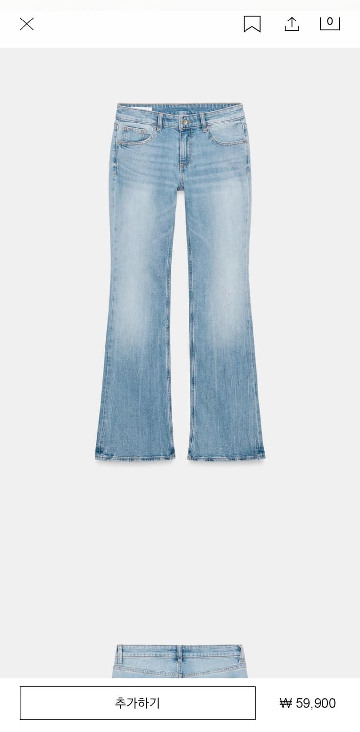 자라 JEANS TRF BOOTCUT 로우라이즈 상품이미지1