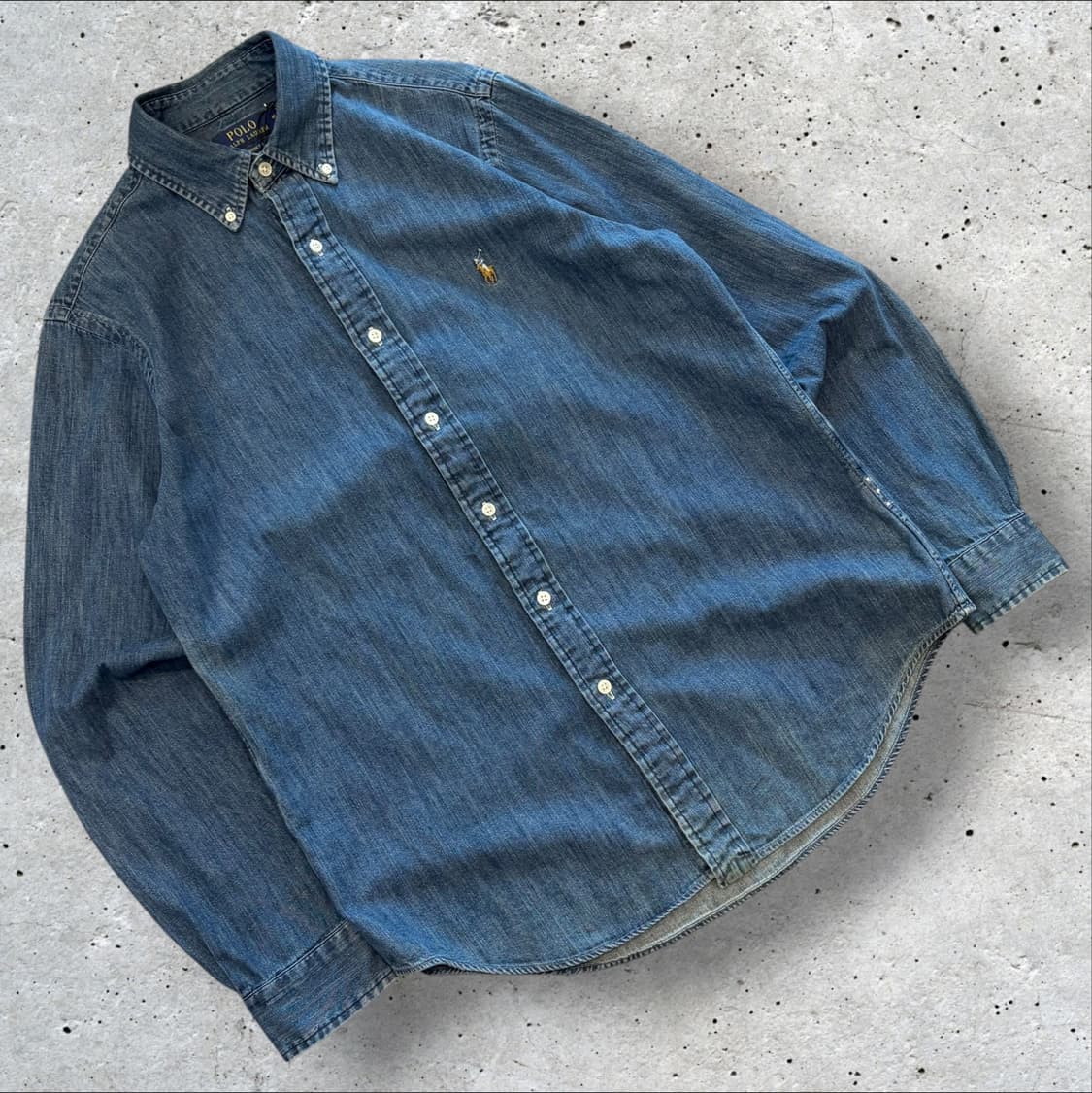 [M] 폴로 랄프로렌 클래식핏 신형 큐알 데님 셔츠 남방 D548 상품이미지1