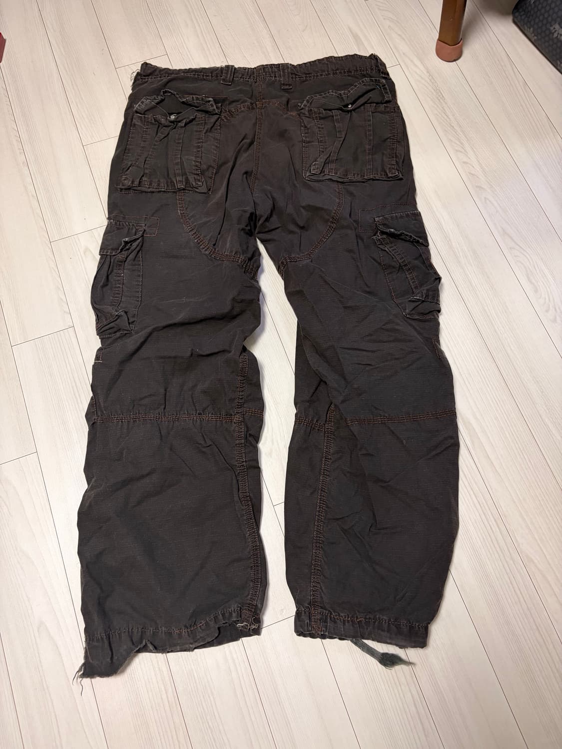 빈티지 카고 블랙 팬츠 상품이미지3