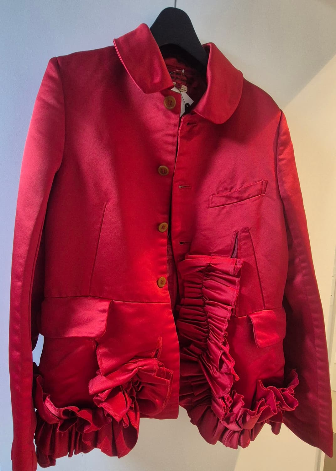 새상품) 꼼데가르송 러플 새틴 자켓 상품이미지8