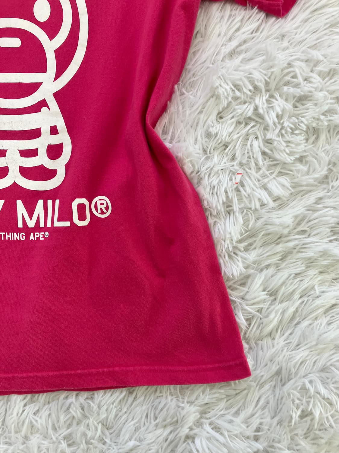 베이프 핫핑크 마일로 반팔 1050 y2k 스트릿 갸루 펑키 일본 상품이미지3