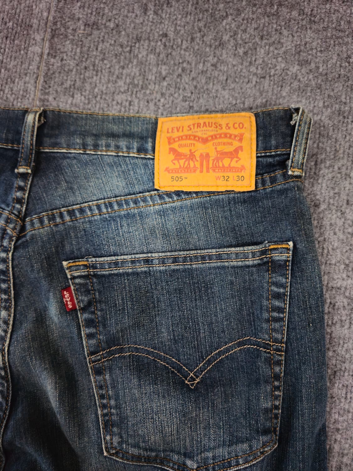 리바이스 505 W32 L30 테이퍼드핏 데님 팬츠 상품이미지4