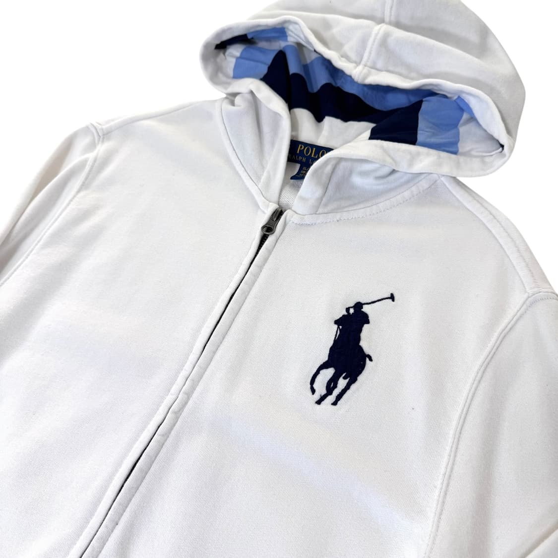신형 폴로 랄프로렌 화이트 빅폴로니 후드집업 상품이미지2