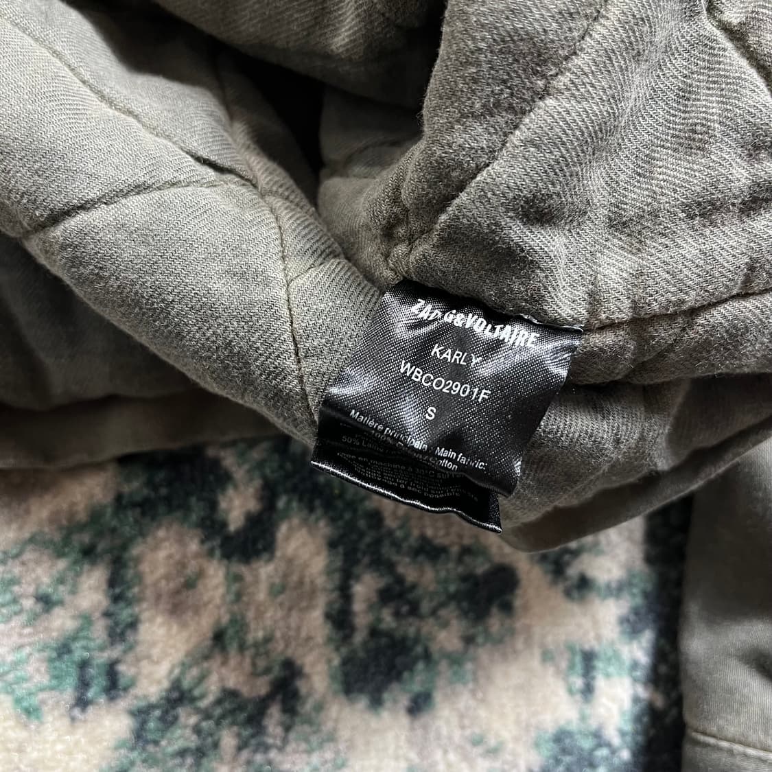 Zadig&Voltaire 쟈딕앤볼테리 V2 밀리터리 캔버스 자켓(S) 상품이미지4