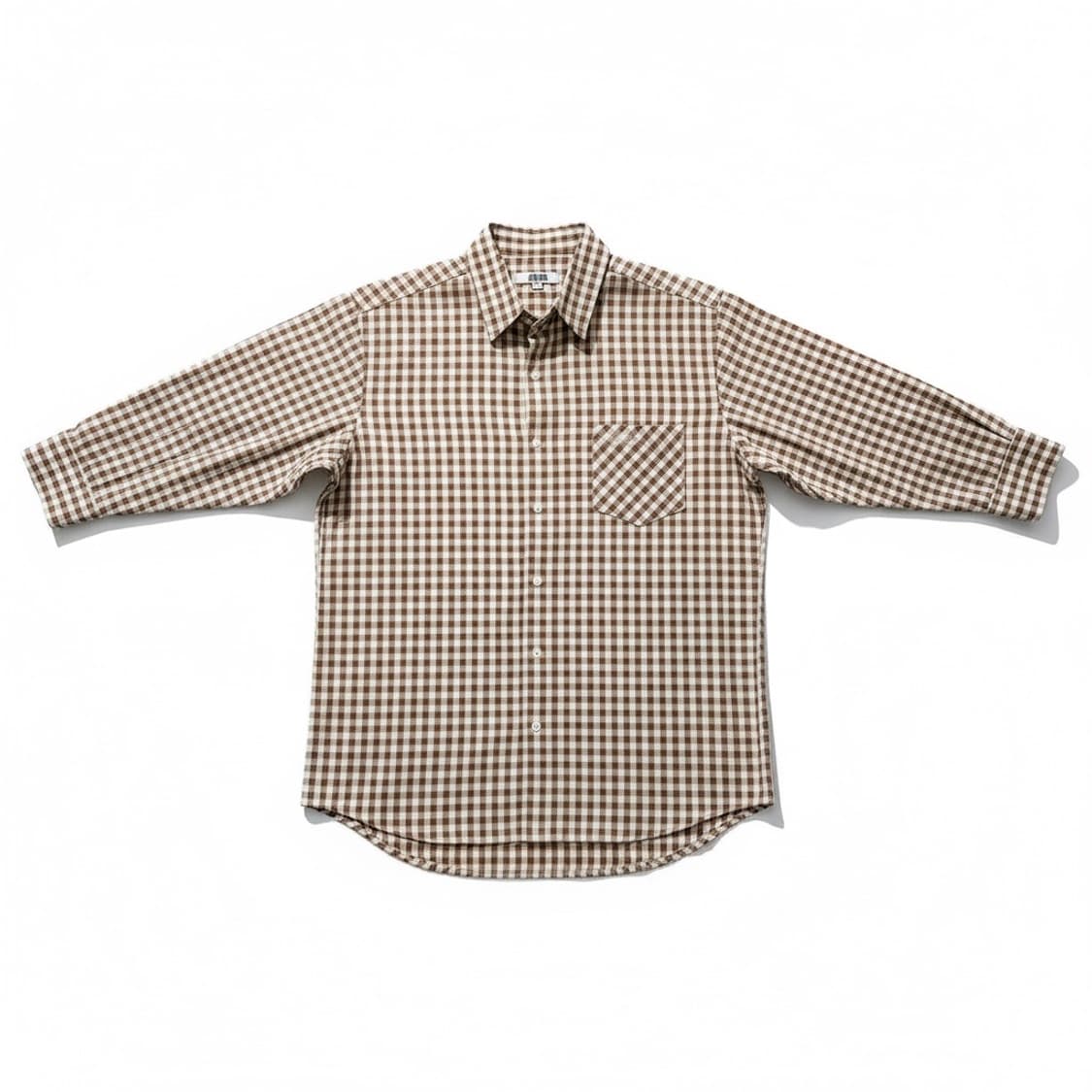 낫뉴 nn 브라운 체크 긴팔 셔츠 95 상품이미지1