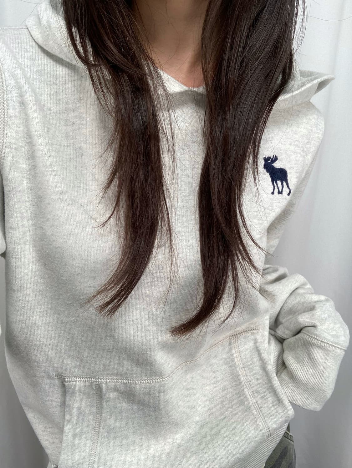 아베크롬비 그레이 후드티 상품이미지1