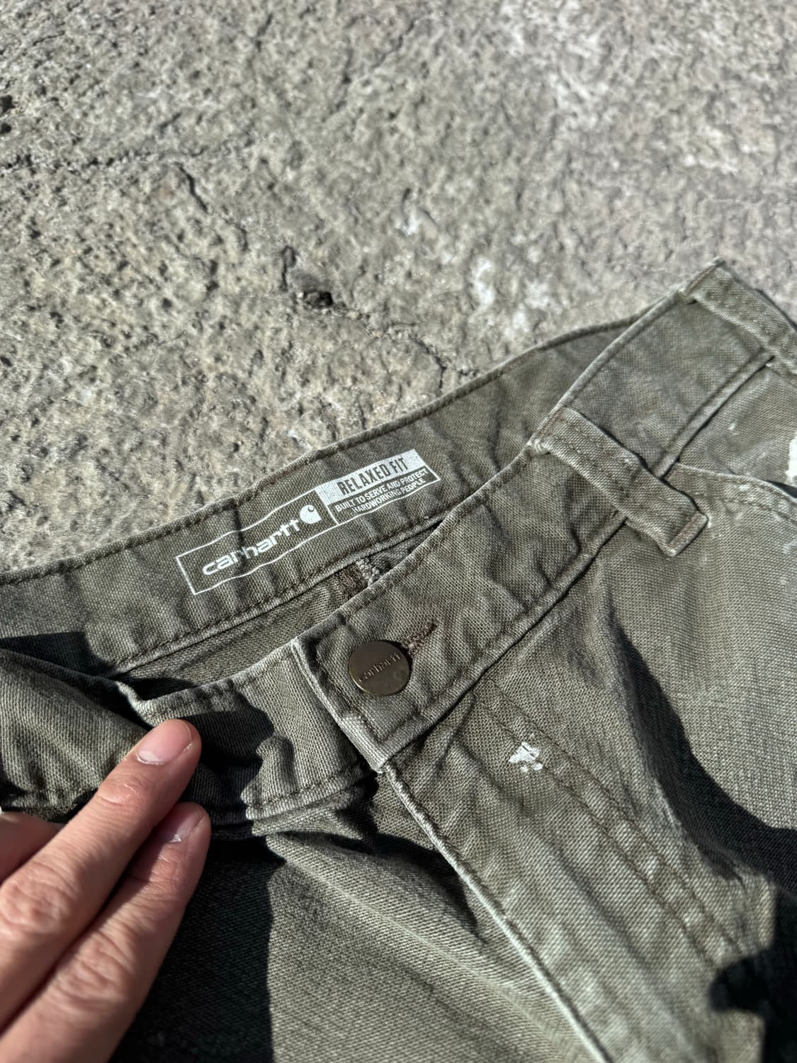 칼하트 헤비 워크 카펜터 팬츠 카키 B126 상품이미지3