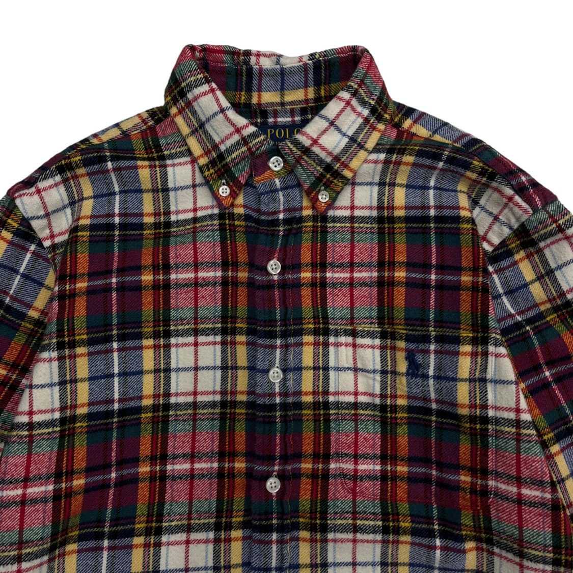 폴로 랄프로렌 네이비포니 포켓 타탄체크 울 셔츠 S 상품이미지4