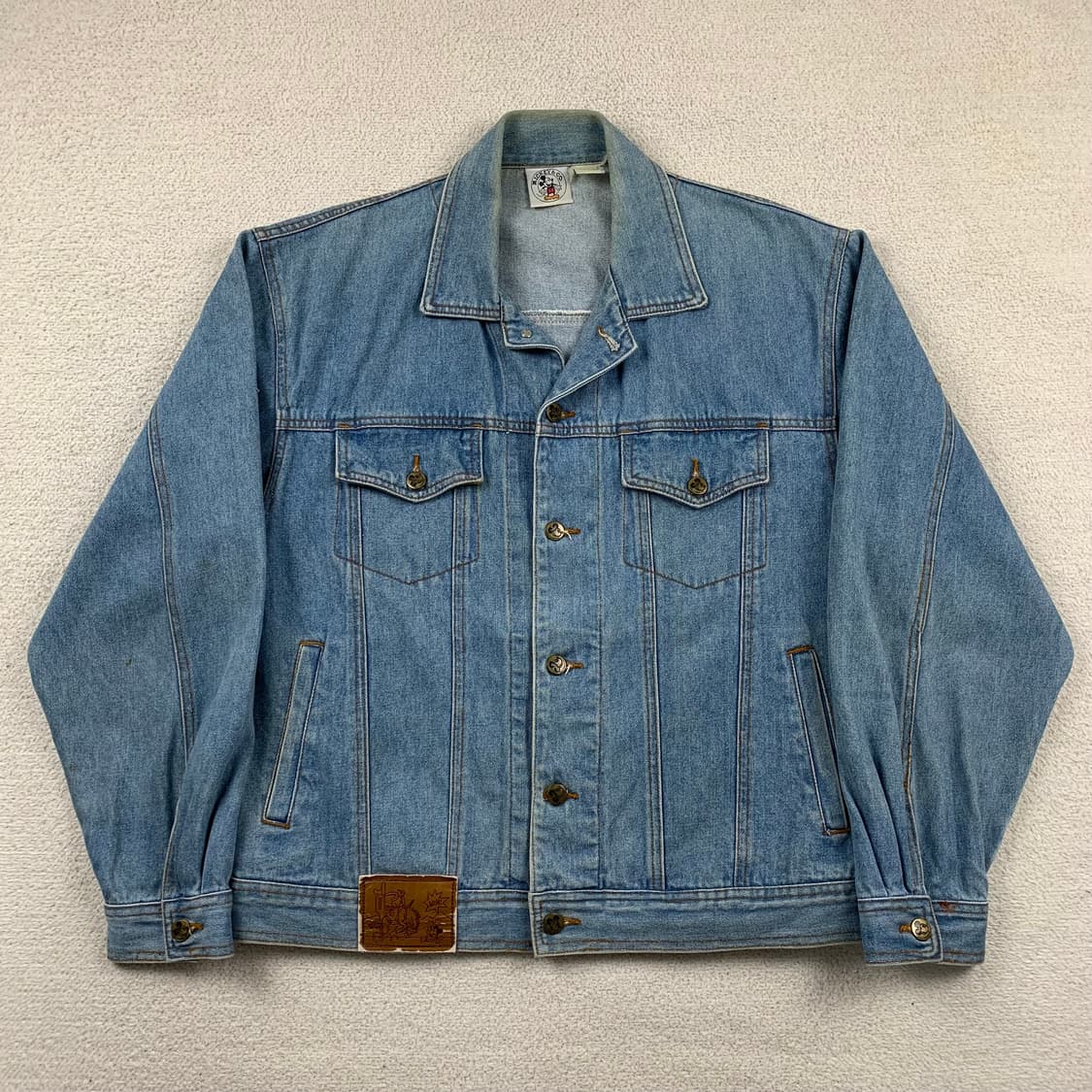 90‘s 디즈니 미키&co 백 프린팅 빈티지 데님 자켓 상품이미지4