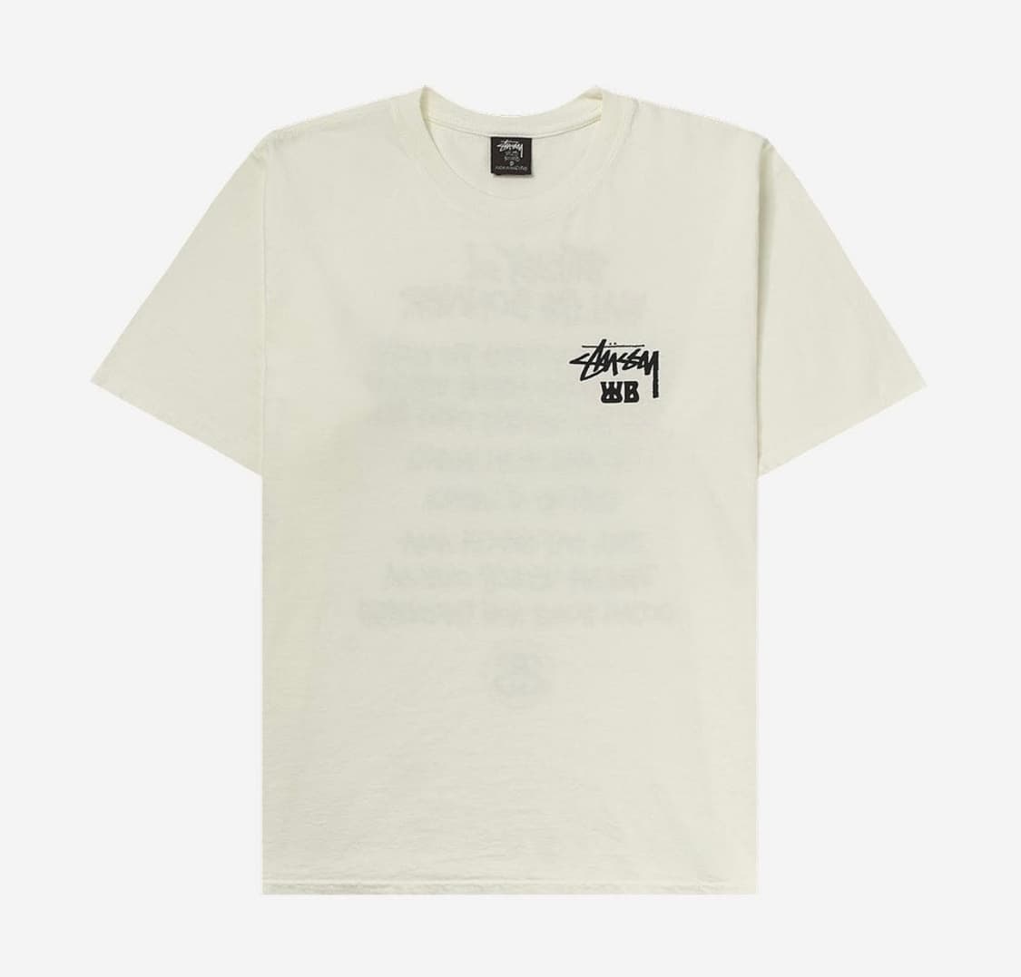 [새상품]스투시 x 웨일즈보너 티셔츠 아이보리 Msize 상품이미지2