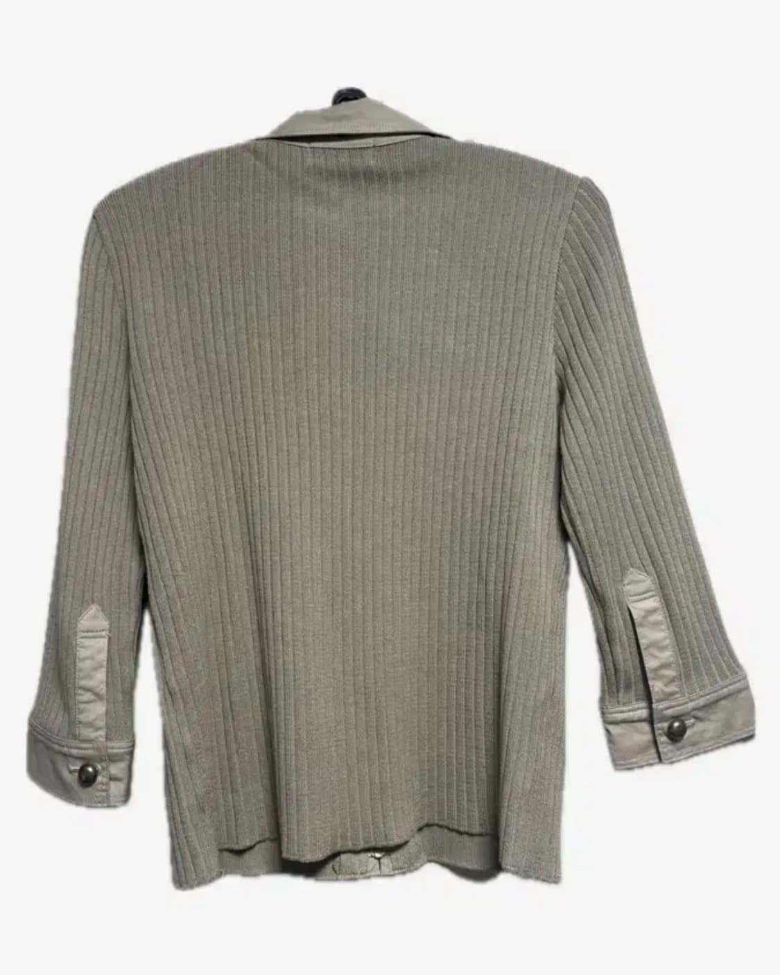 y2k 골지 빈티지 베이지 카라 집업 상품이미지2