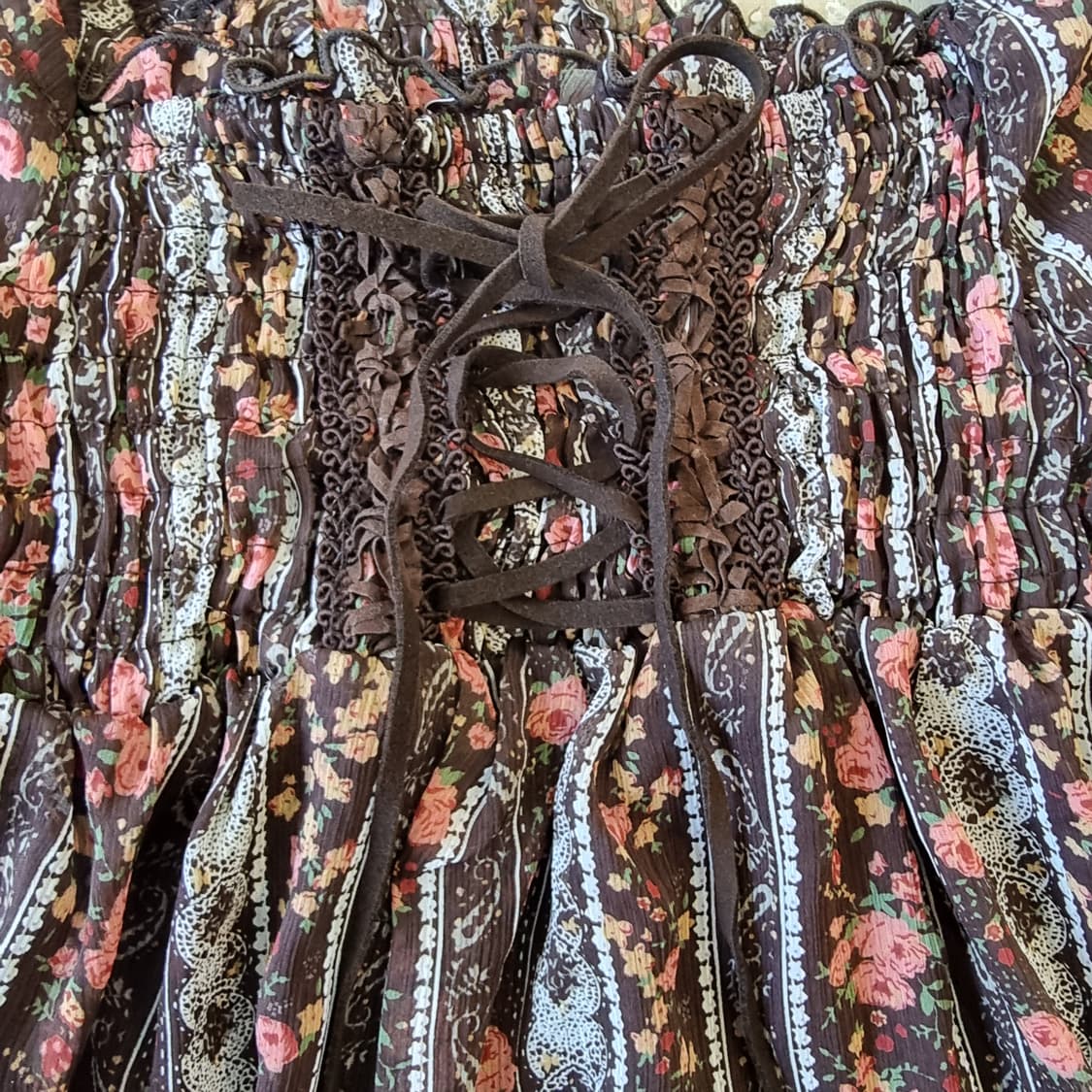 Liz Lisa(리즈리사) 보헤미안 플로럴 오프숄더 원피스 상품이미지2