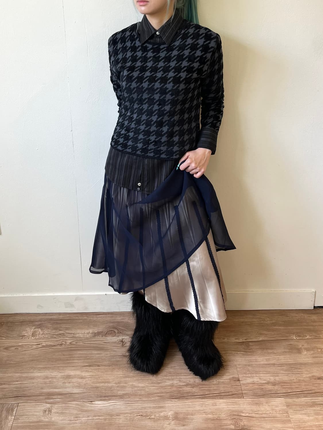 Lantana 레이스 네이비 스커트 상품이미지7