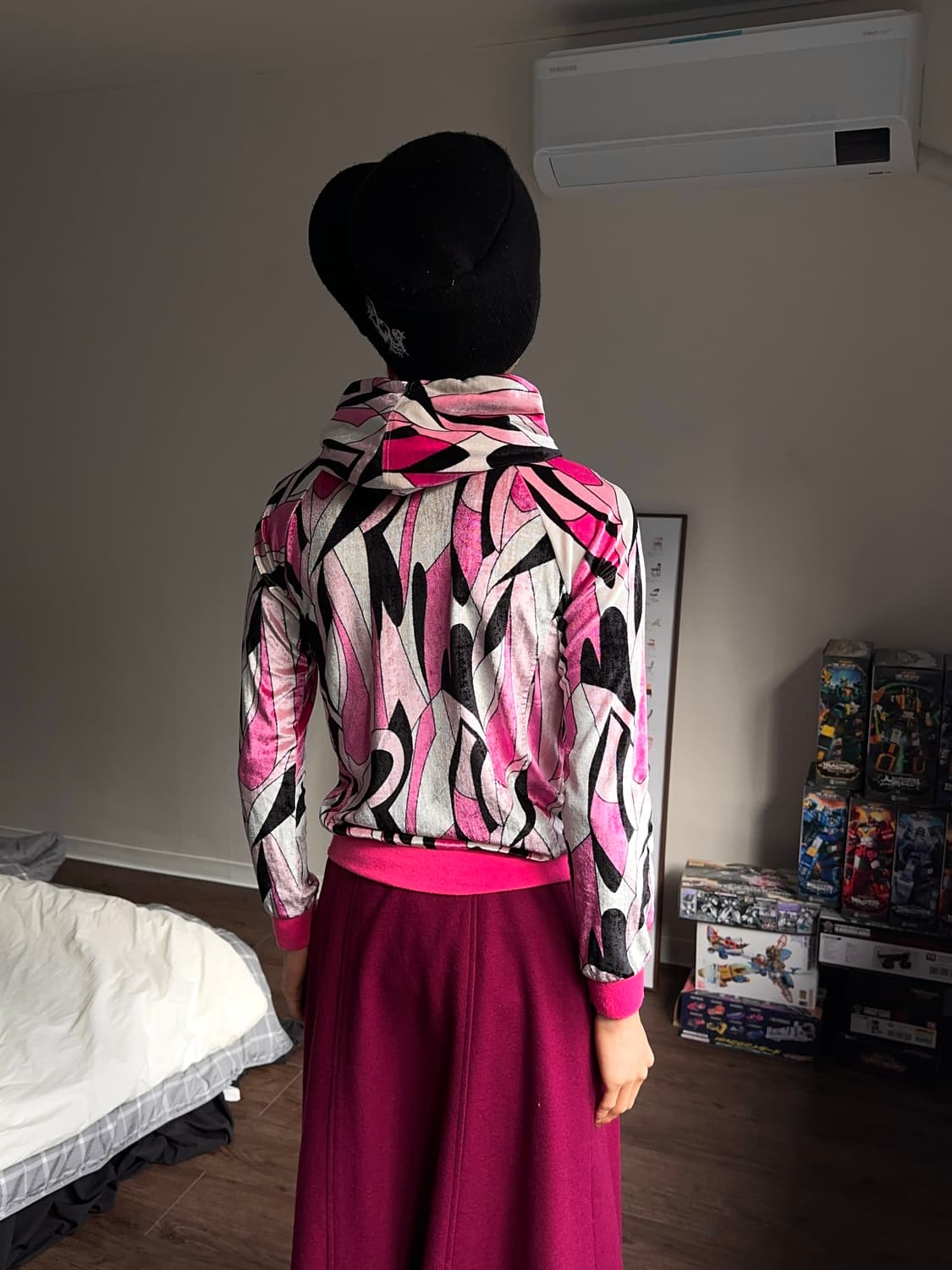 Julia Boutique 지오메트릭 벨루아 후드 집업 상품이미지6