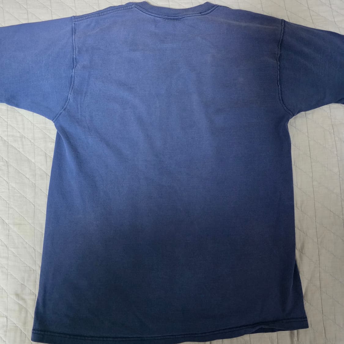 [L] 00s 후룻오브더룸 빈티지 블랭크 티셔츠 네이비 하드페이드 상품이미지5