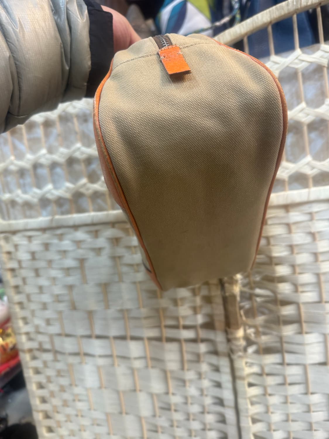 정품 프라다 미니 캔버스 볼링백 팝니다 상품이미지5