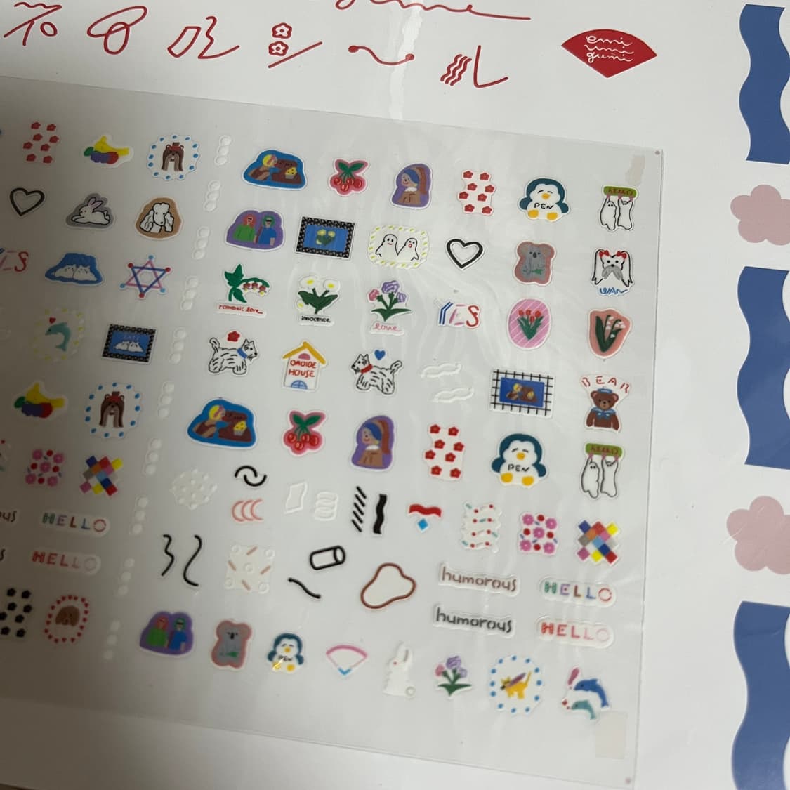 일본 작가님 일러스트 네일 스티커 네일씰 상품이미지3