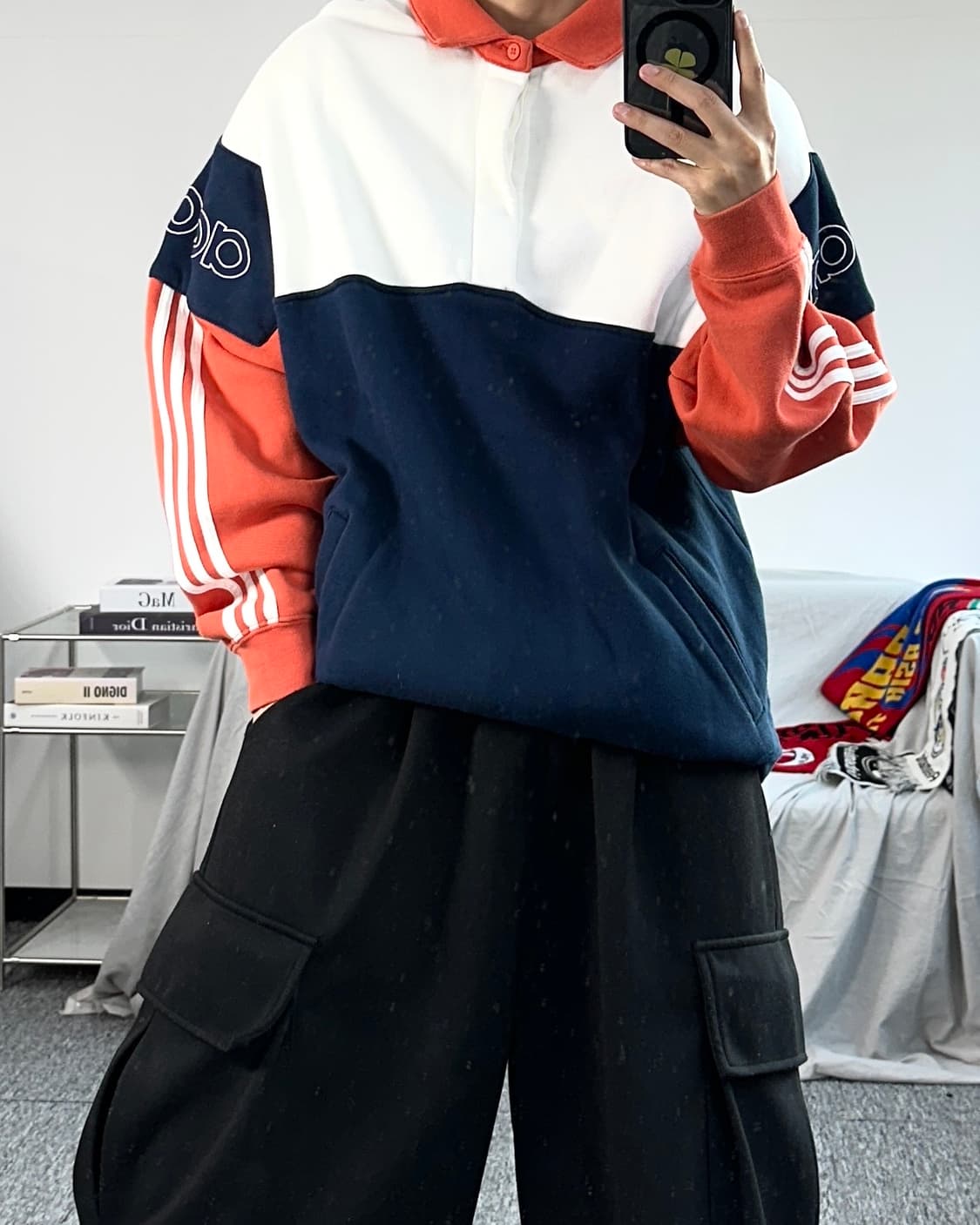 아디다스 럭비 스웻 카라 하프 집업 맨투맨 2XL 상품이미지3