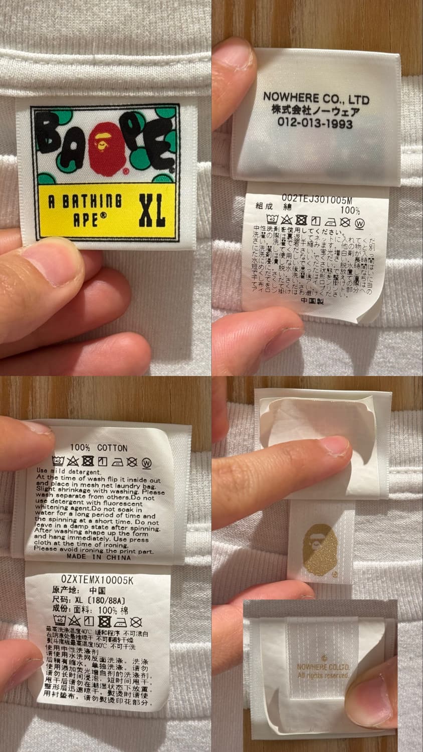 베이프 컬러 카모 마일로 샤크 반팔 상품이미지10