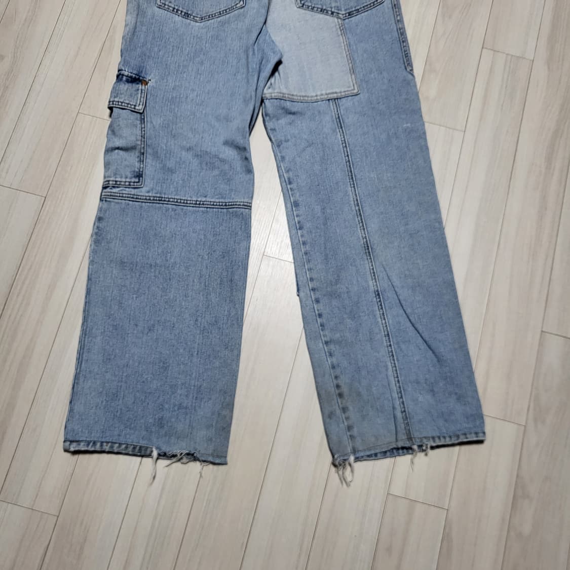 (L) 앤더슨벨 패치워크 와이드 데님팬츠 anderssonbell 상품이미지8