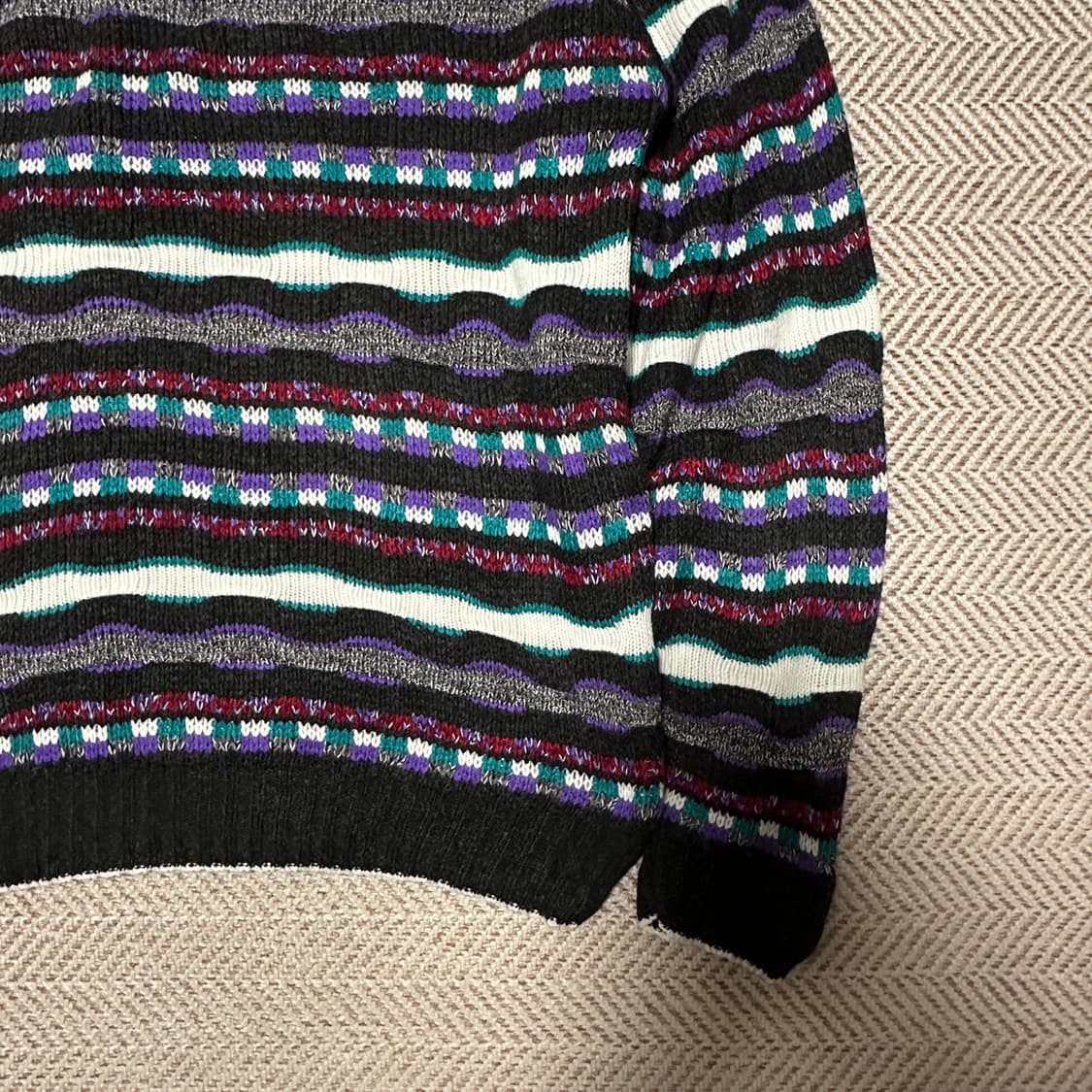 VINTAGE usa made acrylic knit sweater 상품이미지4