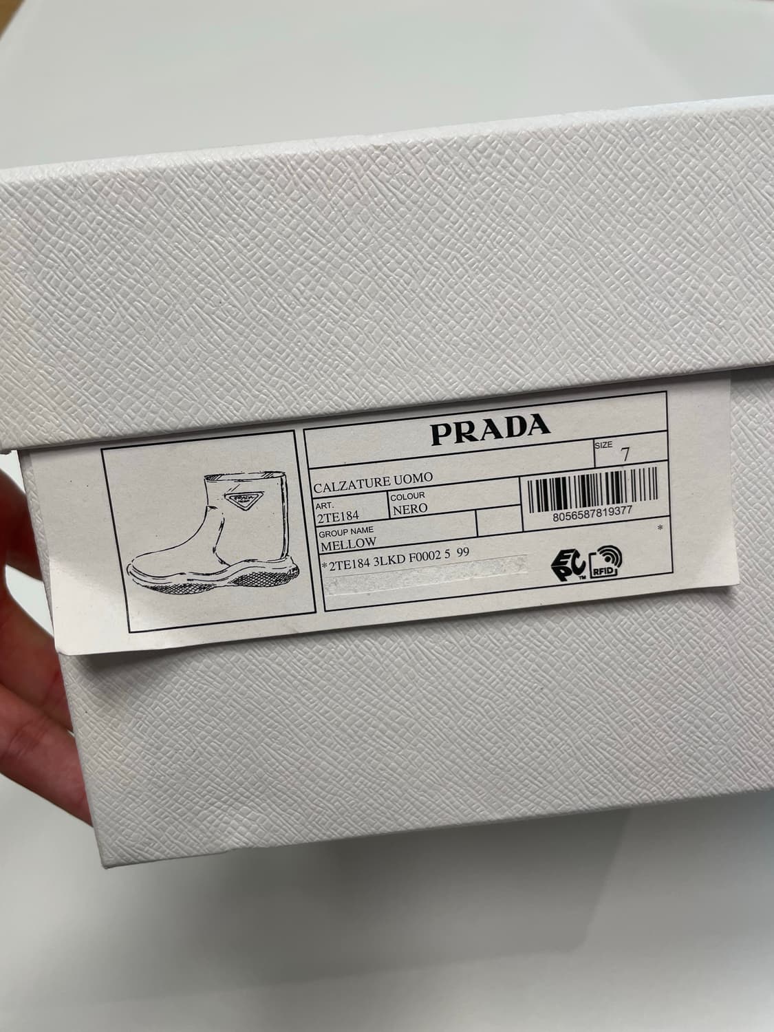 프라다 레인부츠 블랙 7사이즈 판매 상품이미지7