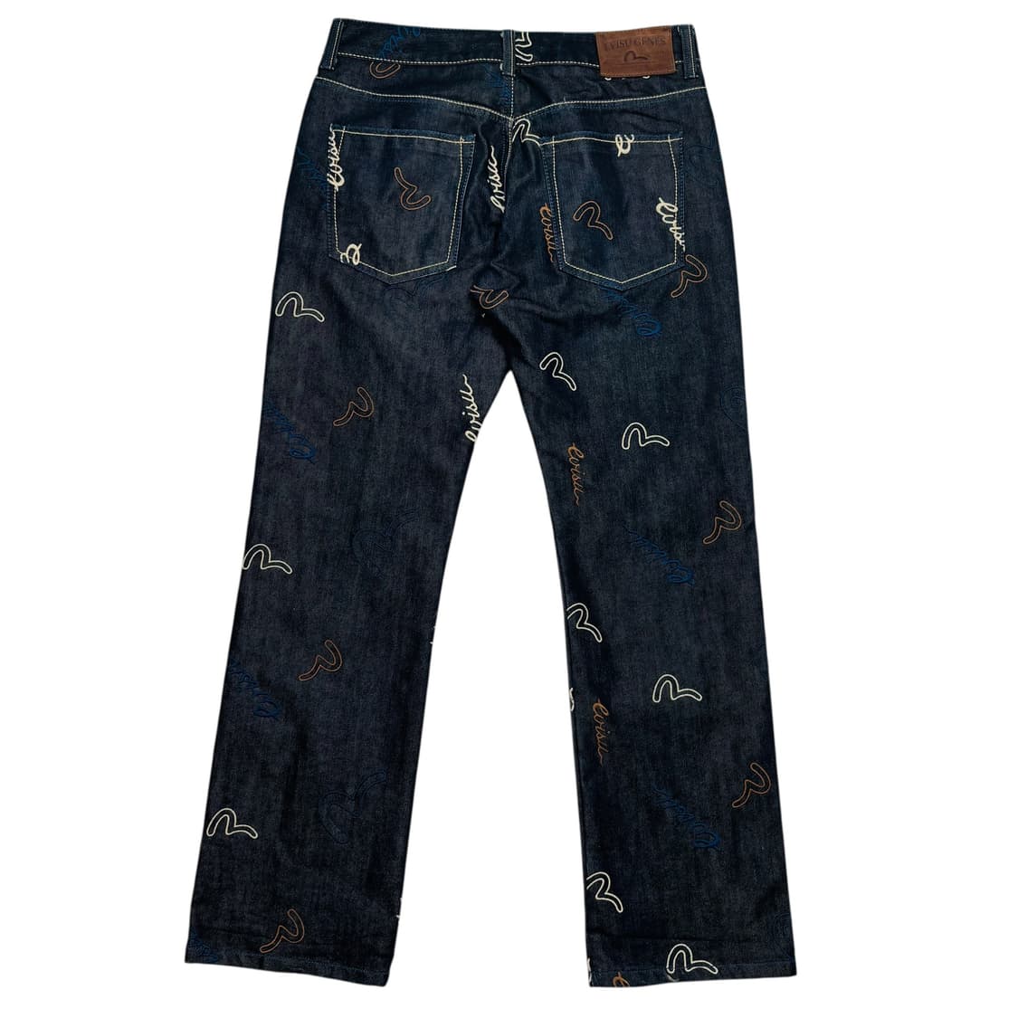 에비수 멀티 자수 패턴 데님 팬츠 34 inch 상품이미지4