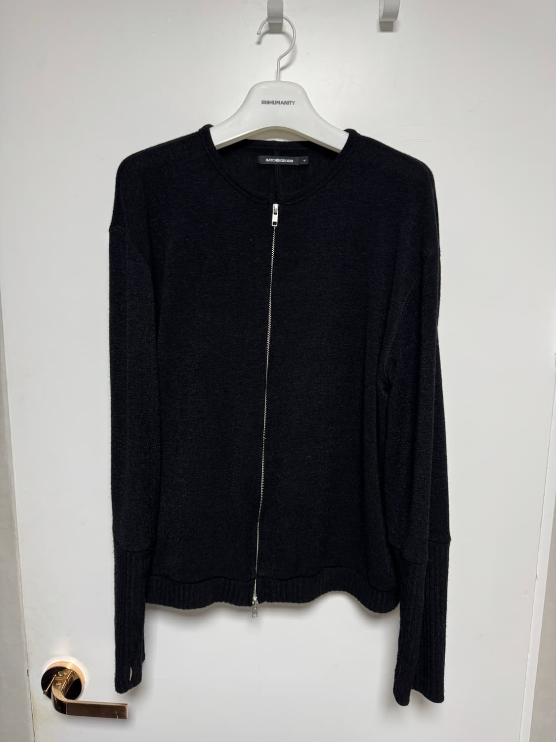 [4]해칭룸 레이어 가디건 에쉬 블랙 상품이미지2