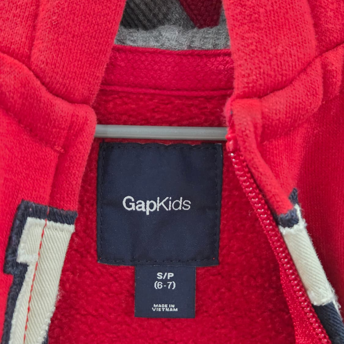 갭 키즈 스펠로고 기모 후드집업 S/6/7 상품이미지3