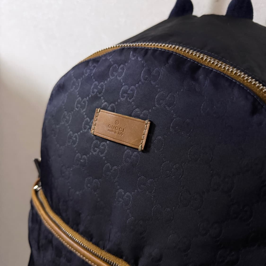 구찌 GG로고 수프림 거북이 백팩 블랙 (안감 사용감) 상품이미지1