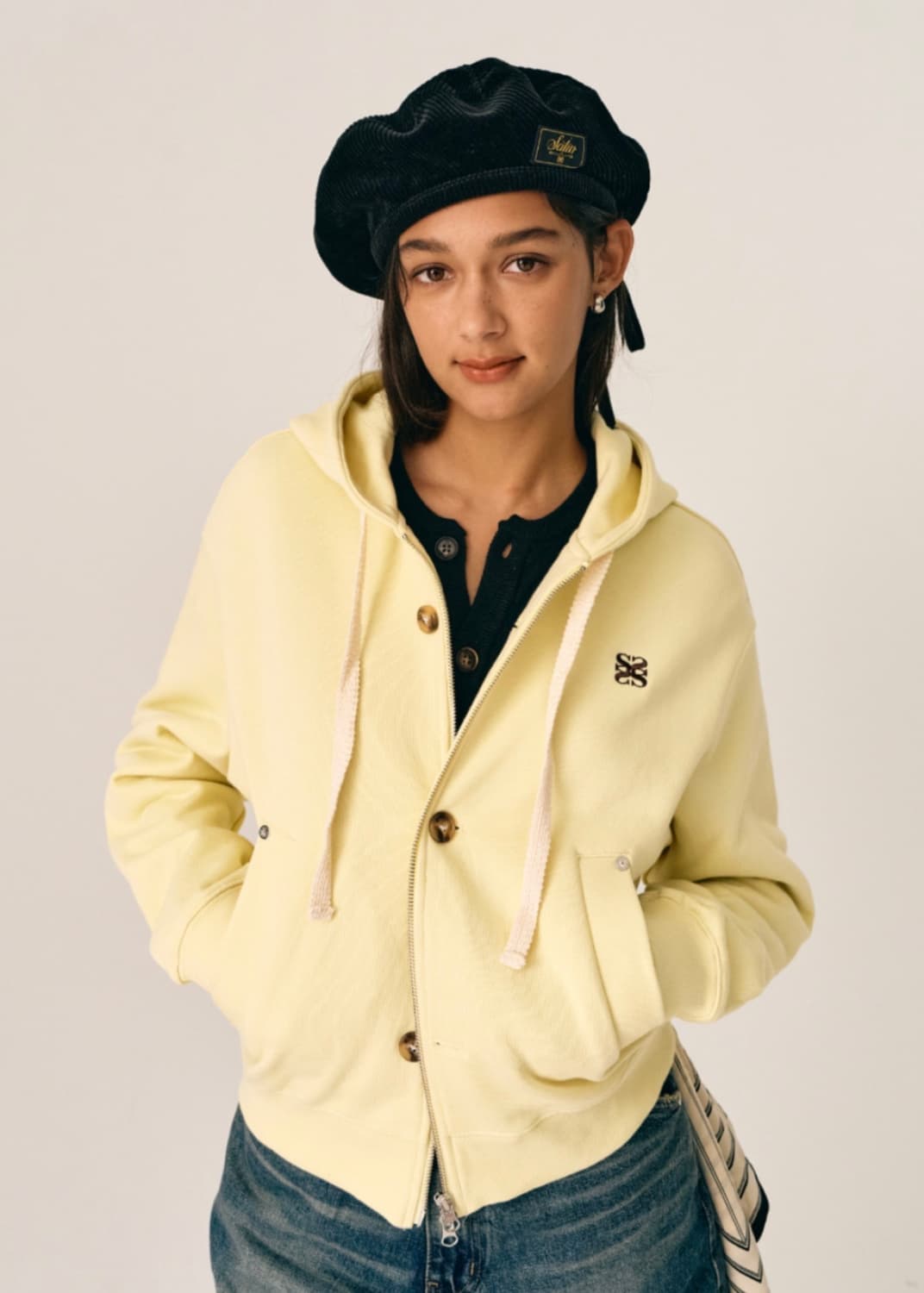 세터 테오 코튼 올데이 후드집업 빈티지옐로우 XS 상품이미지5