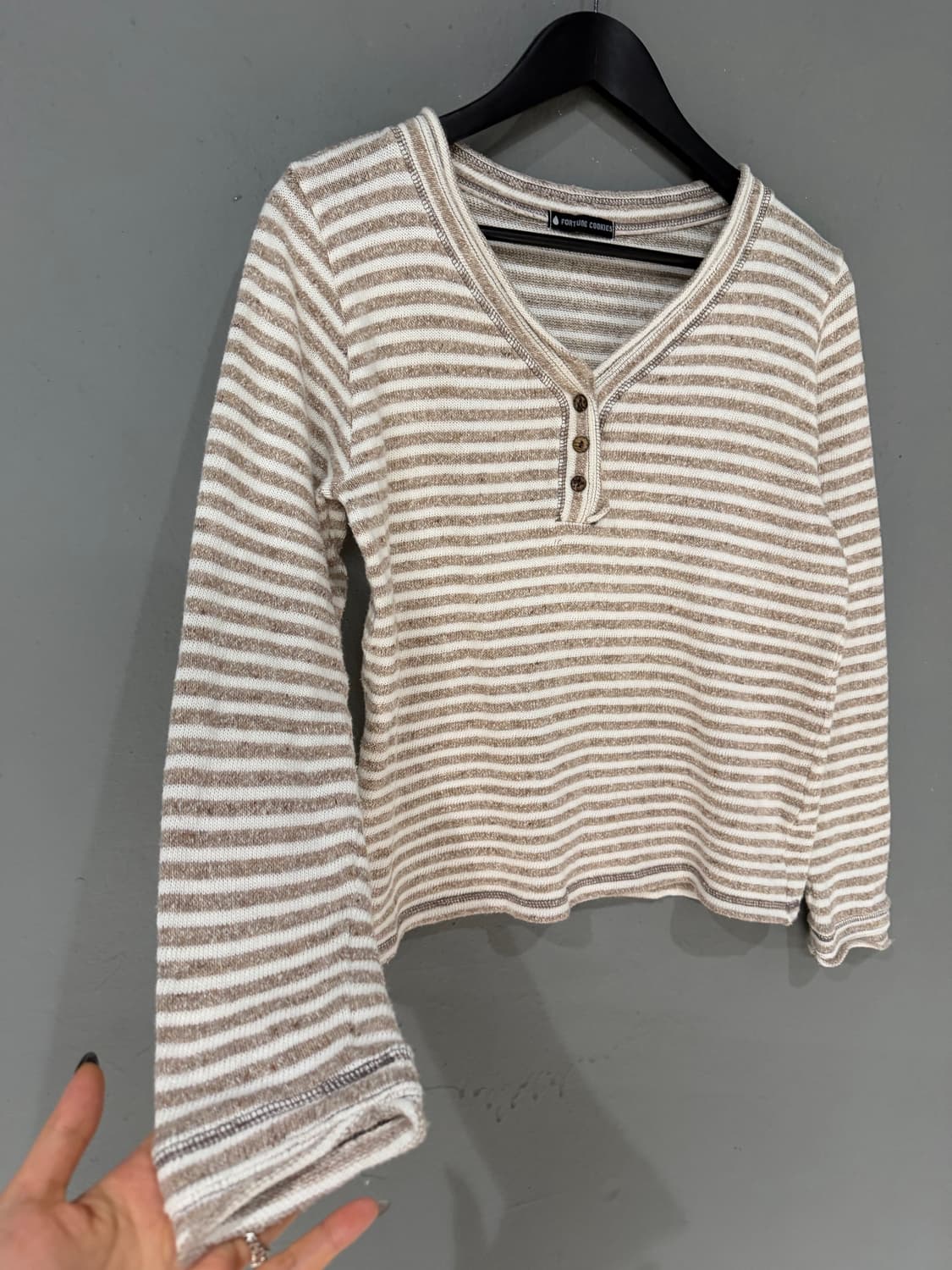 button-up stripe pattern long sleeve 상품이미지7