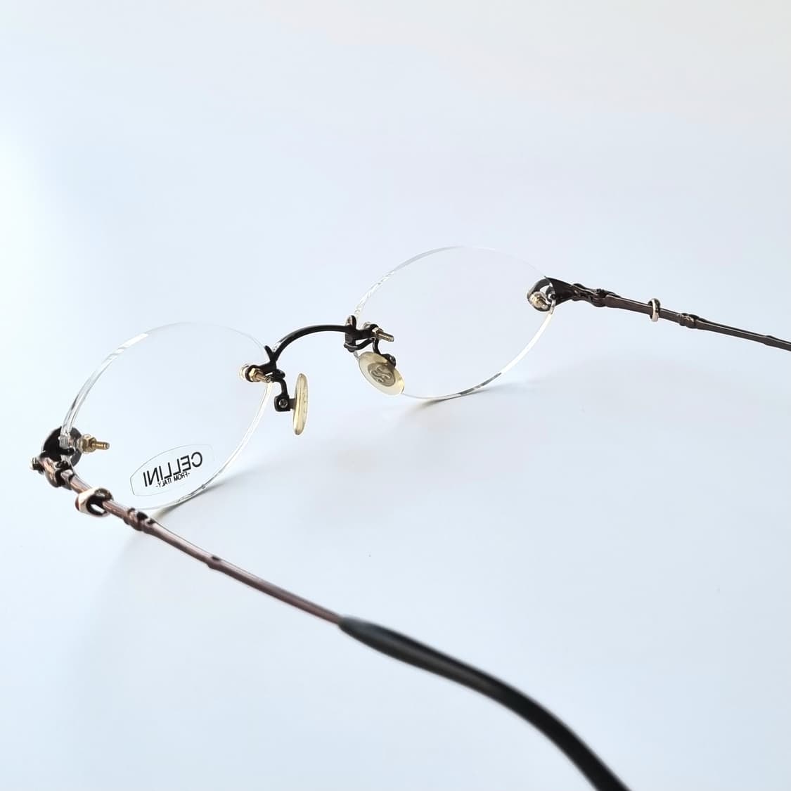 데드스탁  오벌쉐임 무테 큐빅 포인트 안경테 243 상품이미지5
