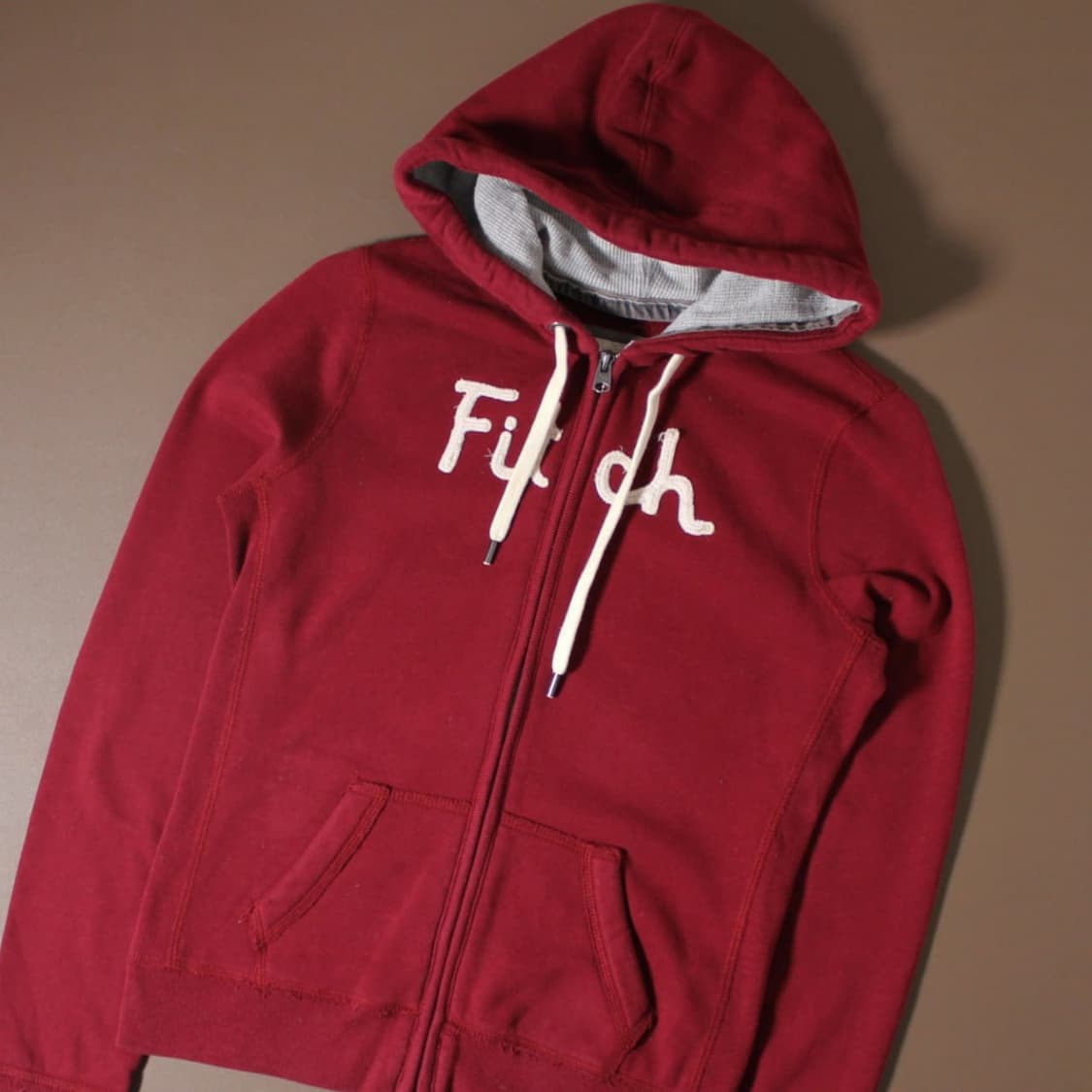 Abercrombie 아베크롬비 기모 버건디 후드티  상품이미지2