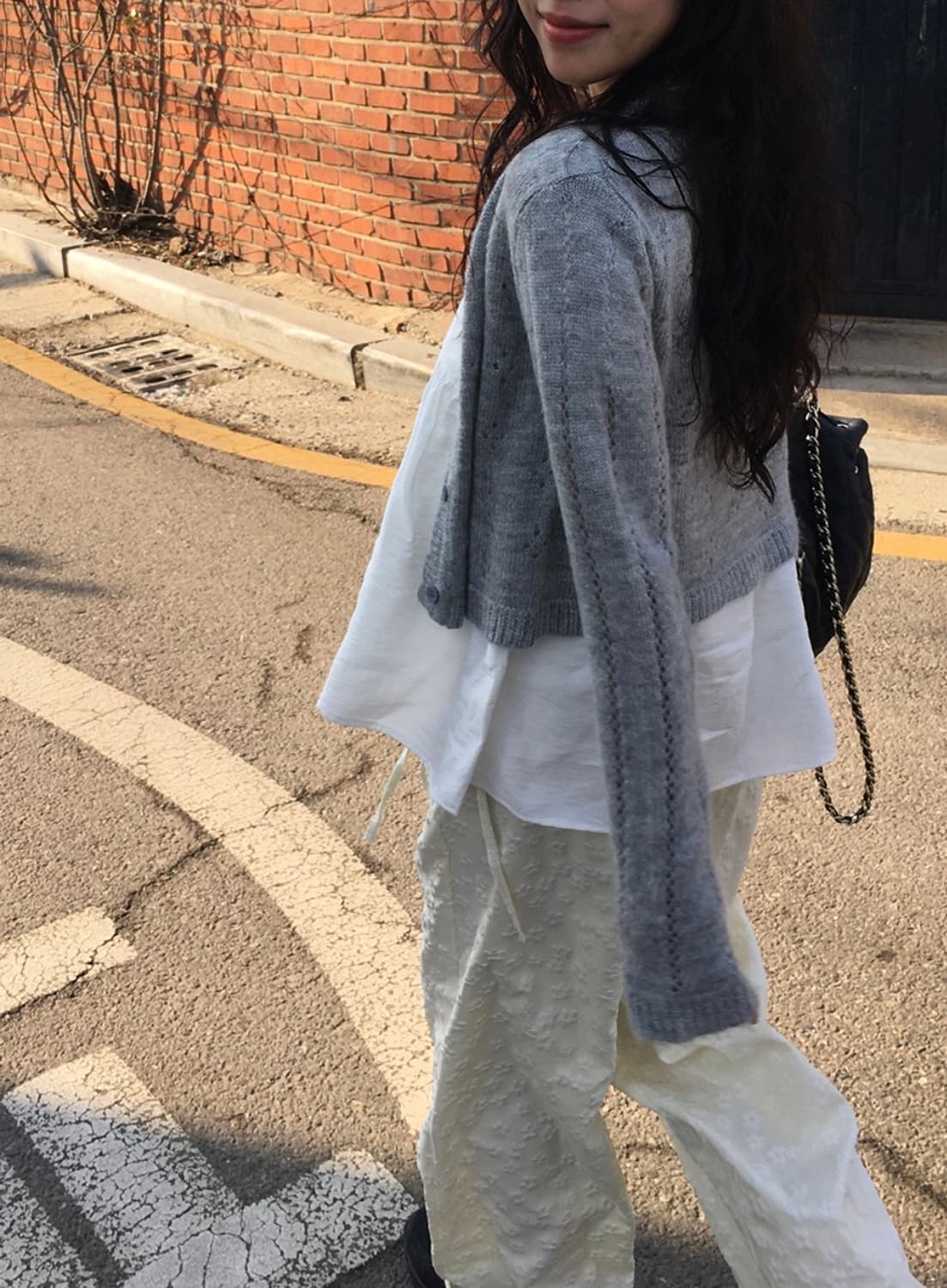 플라워 패턴 리본 와이드팬츠 상품이미지2
