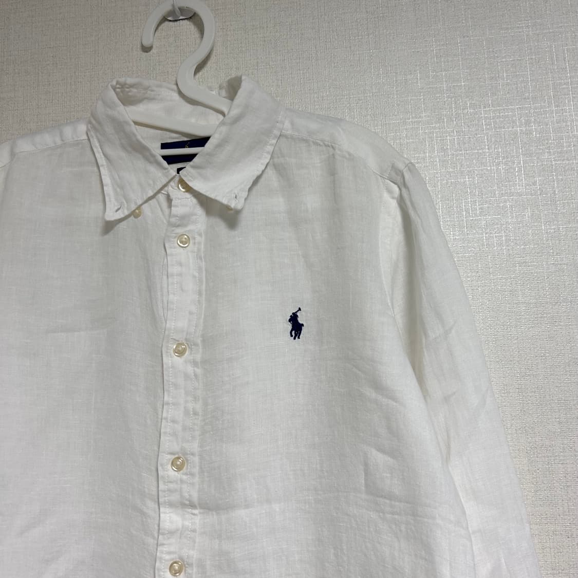 폴로 랄프로렌 신형 린넨 셔츠 화이트 M  상품이미지4