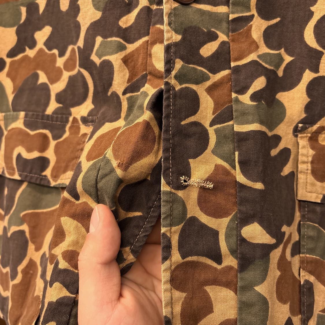 70~80s Kmart 덕헌터 카모 밀리터리 퍼티그 자켓 N1136 상품이미지6