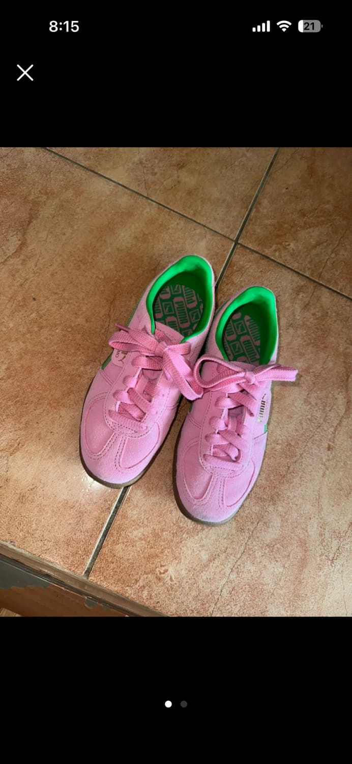 푸마 팔레르모 스페셜 핑크/그린 225 상품이미지1