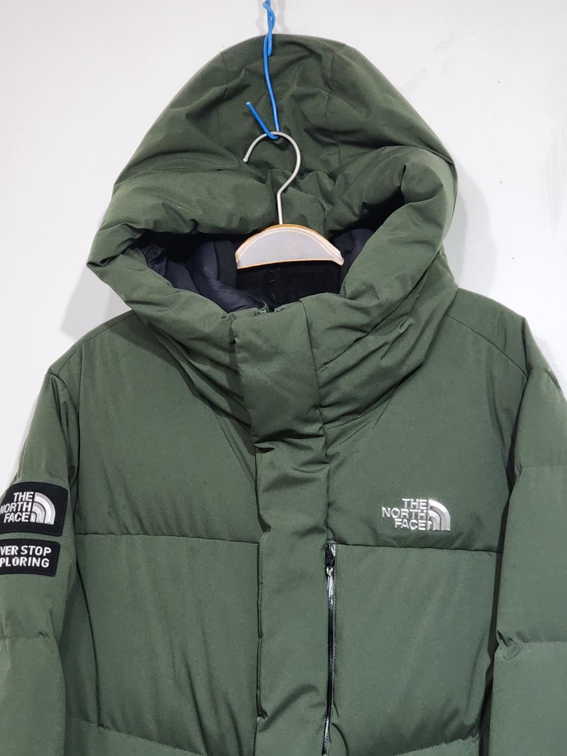 (L) 노스페이스 구스다운 롱패딩 카키 거위털 패딩코트  상품이미지2