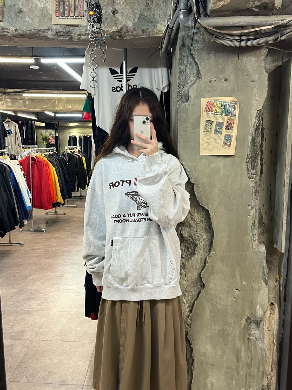 스컬프터 프린팅 후드티 그레이 XL  #csz2060 상품이미지2