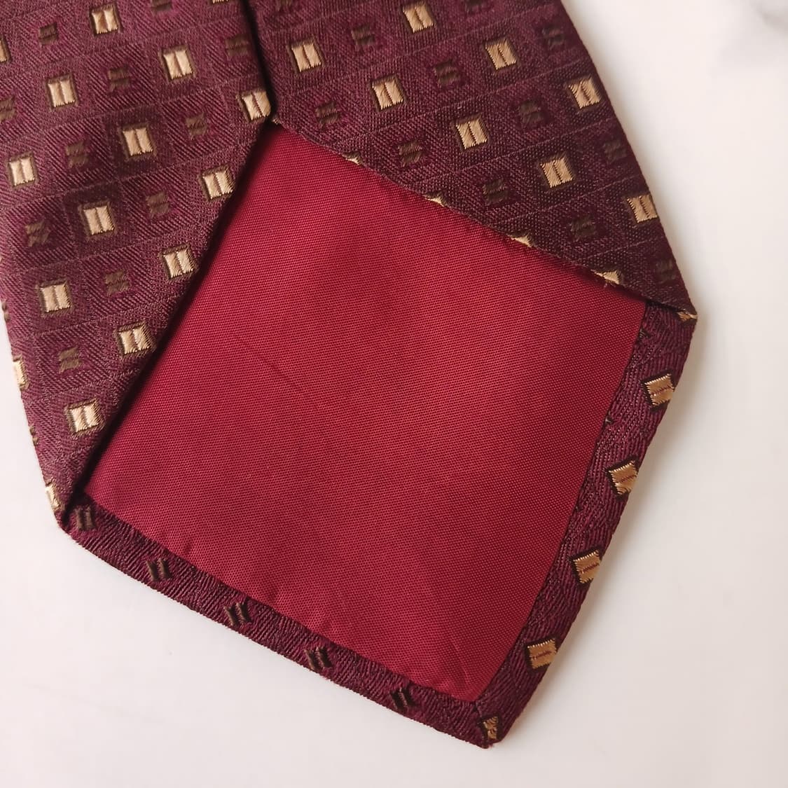 더반 실크 버건디 스퀘어 자카드 넥타이 9.2cm A+등급 A19112
 상품이미지9