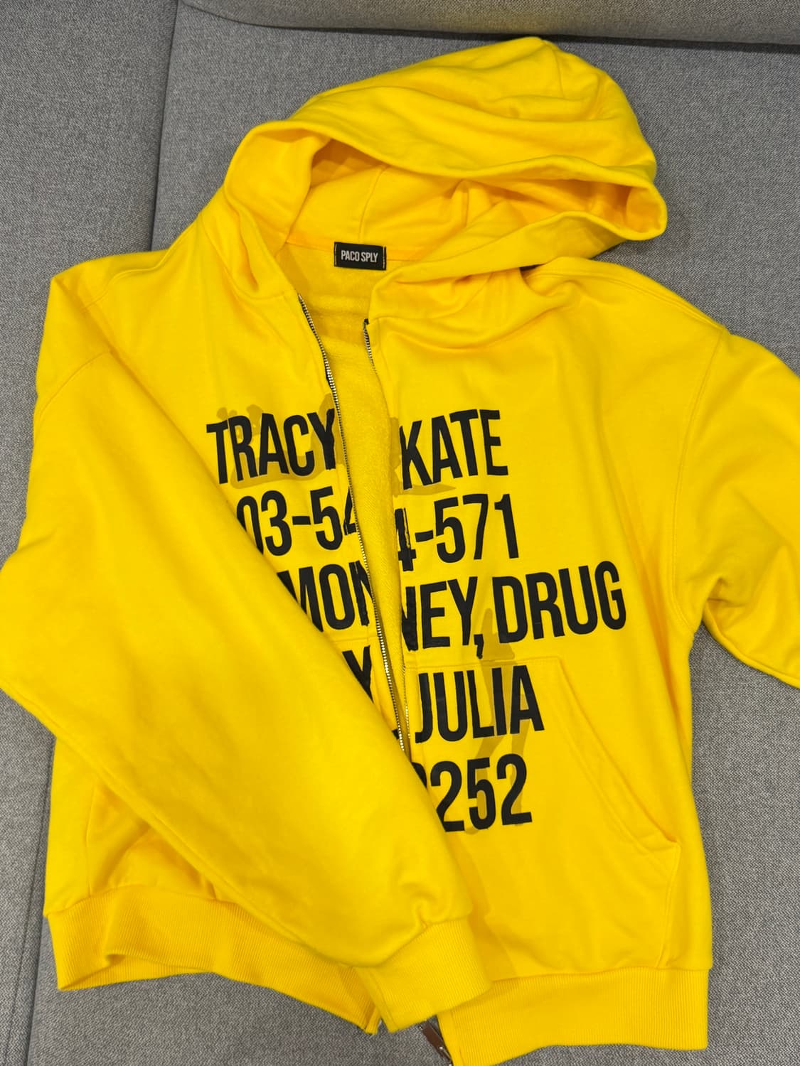 파코 서플라이 트레이시 집업 후디 옐로우 [1사이즈] 상품이미지2