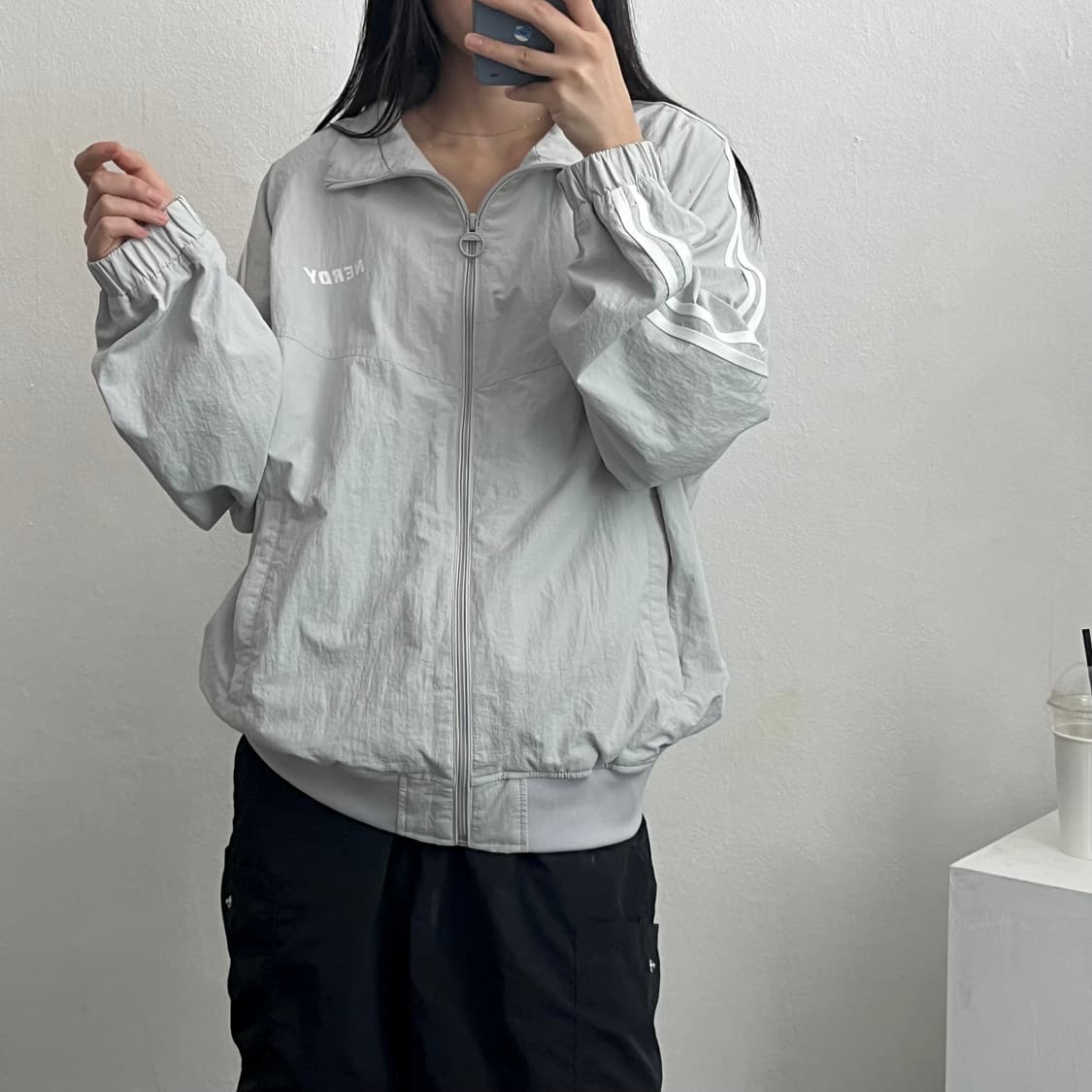 M ) 널디바람막이 운동복 라이트그레이 a0421 상품이미지2