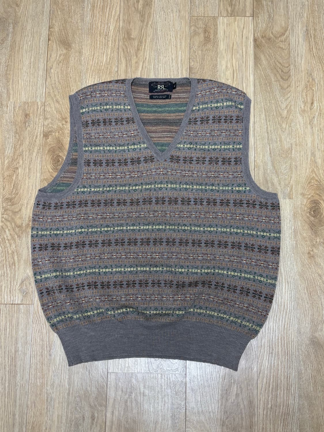 XL) 90s RRL 페어아일 니트 베스트 상품이미지1